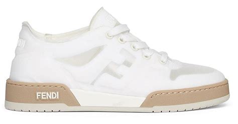 fendi white ff motif leather low top sneakers|FENDI Match low.